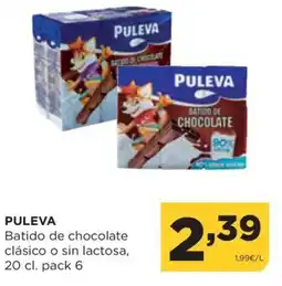 Alimerka PULEVA Batido de chocolate clásico o sin lactosa oferta