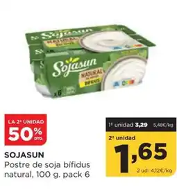 Alimerka SOJASUN Postre de soja bífidus natural oferta