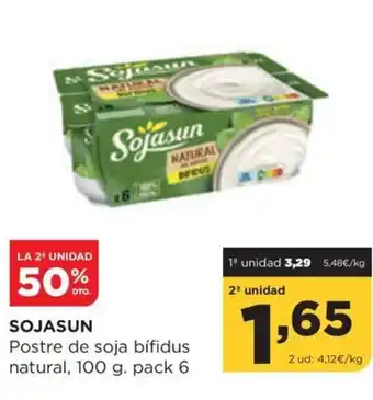 Alimerka SOJASUN Postre de soja bífidus natural oferta