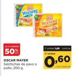 Alimerka OSCAR MAYER Salchichas de pavo o pollo oferta