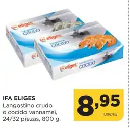 Alimerka IFA ELIGES Langostino crudo o cocido vannamei oferta