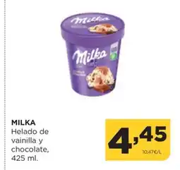 Alimerka MILKA Helado de vainilla y chocolate oferta