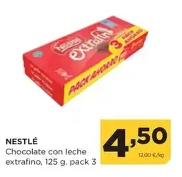Alimerka NESTLÉ Chocolate con leche extrafino oferta