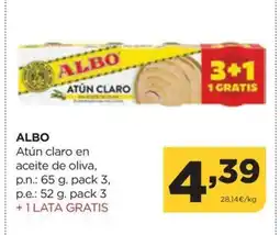 Alimerka ALBO Atún claro en aceite de oliva oferta