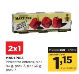 Alimerka MARTÍNEZ Pimientos enteros oferta