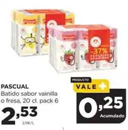 Alimerka PASCUAL Batido sabor vainilla o fresa oferta
