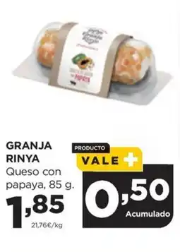 Alimerka GRANJA RINYA Queso con papaya oferta