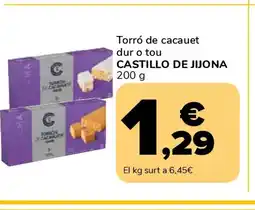 Supeco CASTILLO DE JIJONA Torró de cacauet dur o tou oferta