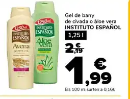 Supeco INSTITUTO ESPAÑOL Gel de bany de civada o àloe vera oferta