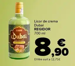 Supeco REGIDOR Licor de crema Dubai oferta