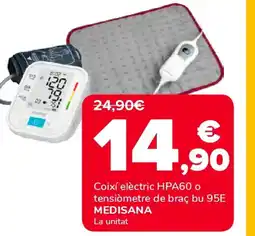 Supeco MEDISANA Coixí elèctric HPA60 o tensiòmetre de braç bu oferta