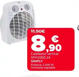 Supeco SIMPLY Calefactor vertical SFH2000.24 oferta