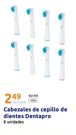 Action Cabezales de cepillo de dientes Dentapro oferta