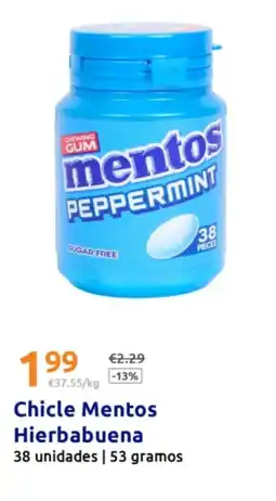 Action MENTOS Chicle Hierbabuena oferta