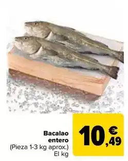Carrefour Bacalao entero oferta