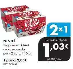 Supermercados Lupa Nestlé - yogur mix-in kit-kat dúo azucarado oferta