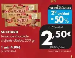 Supermercados Lupa Suchard - turrón de chocolate crujiente clásico oferta