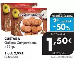 Supermercados Lupa Cuétara - galletas campurrianas oferta