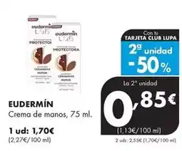 Supermercados Lupa Eudermin - crema de manos oferta