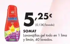Supermercados Lupa Somat - lavavajillas gel todo en 1 lima y limón oferta
