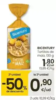 Eroski Bicentury - tortitas de maiz oferta