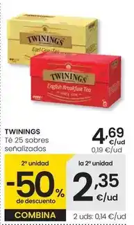 Eroski Twinings - te 25 sobres oferta