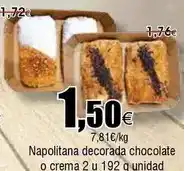 FROIZ Napolitana decorada chocolate o crema 2 unidad oferta
