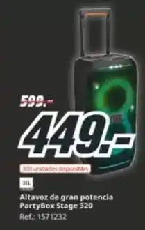 MediaMarkt Altavoz de gran potencia stage 320 oferta