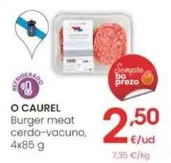 Eroski Caurel - burger meat cerdo-vacuno oferta