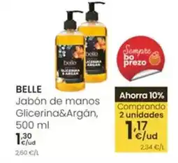 Eroski Belle - jabón de manos glicerina&argan oferta