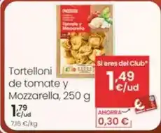 Eroski Tortelloni de tomate y mozzarella oferta