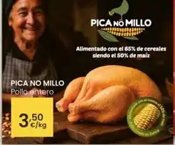 Eroski Pica no millo - pollo entero oferta