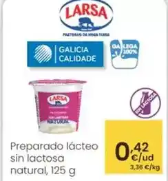 Eroski Larsa - preparado lacteo sin lactosa natural oferta