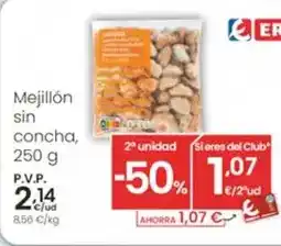 Eroski Mejillón sin concha oferta