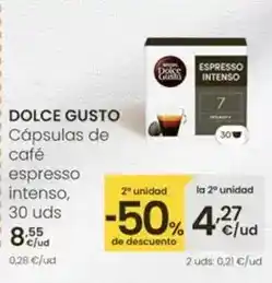 Eroski Dolce gusto - capsulas de cafe espresso intenso oferta