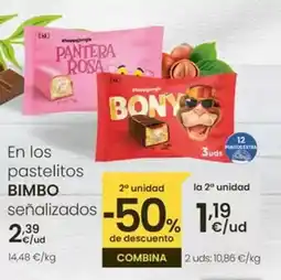 Eroski Bimbo - en los pastelitos senalizados oferta