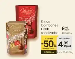 Eroski Lindt - en los bombones oferta