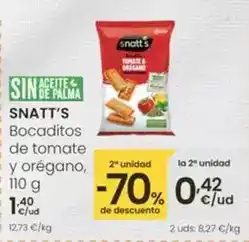 Eroski Snatt's - bocaditos de tomate y oregano oferta
