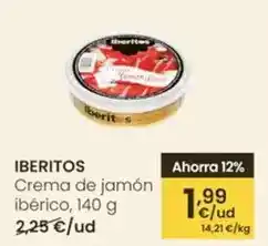 Eroski Ibéritos - crema de jamon iberico oferta