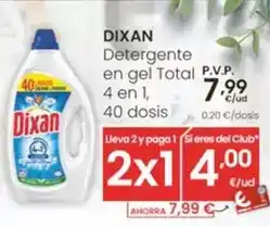 Eroski Dixan - detergente en gel total oferta