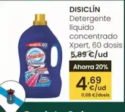 Eroski Disiclin - detergente líquido concentrado xpert, 60 dosis oferta