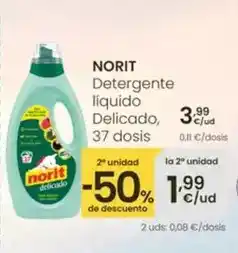 Eroski Norit - detergente liquido delicado oferta