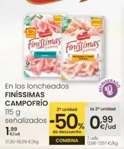 Eroski Finissimas campofrío - loncheados oferta