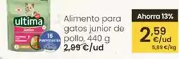 Eroski Última - alimento para gatos junior de pollo oferta