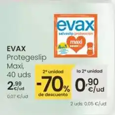 Eroski Evax - protegeslip maxi, 40 uds oferta