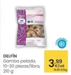Eroski Delfín - gamba pelada 10-30 piezas/libra oferta