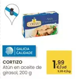 Eroski Cortizo - atún en aceite de girasol oferta