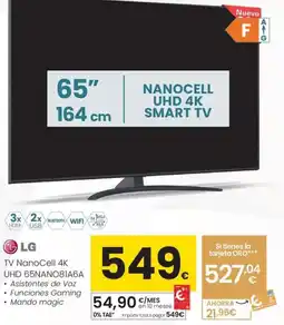 Eroski LG TV NanoCell 4K UHD 65NANO81A6A oferta