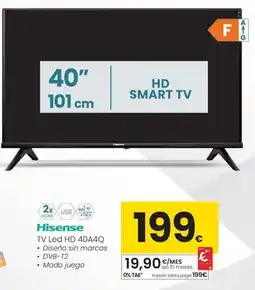Eroski HISENSE TV Led HD 40A4Q oferta
