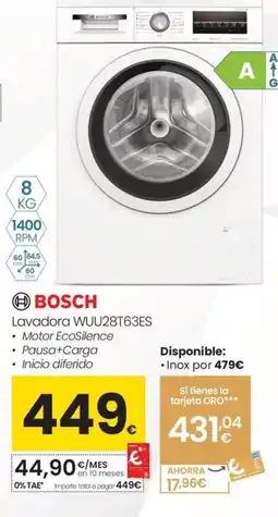 Eroski BOSCH Lavadora WUU28T63ES oferta